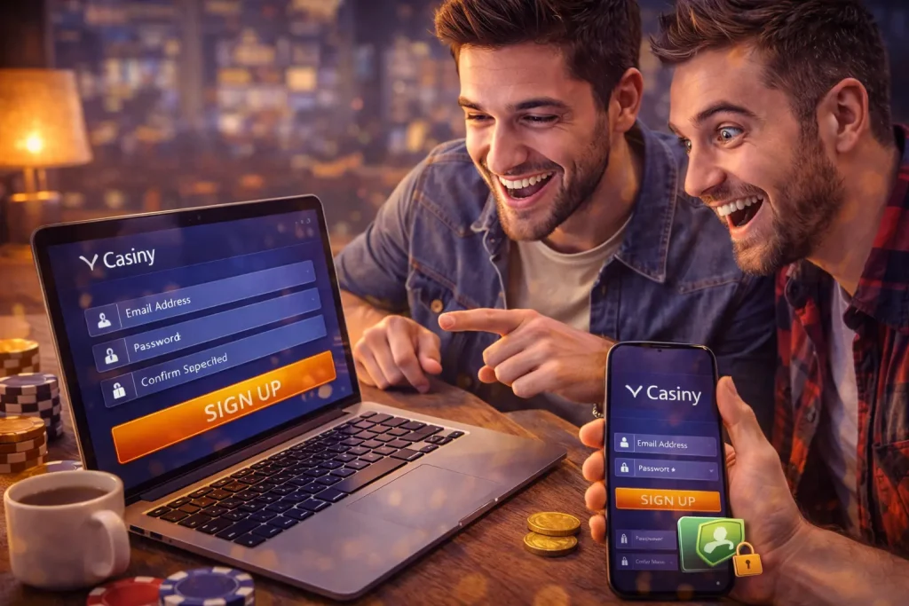 Registering at Casiny Casino Using Mobile Devices